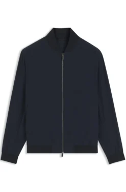 Slim-fit jacket in micro-patterned stretch fabric