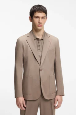 Slim-fit jacket in stretch cotton