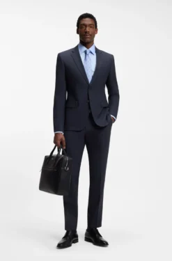 Slim-fit jacket in stretch wool