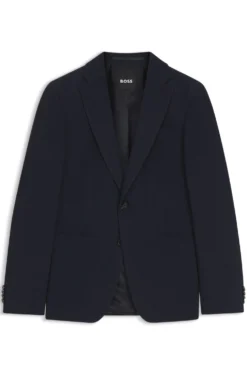 Slim-fit jacket in washable stretch wool