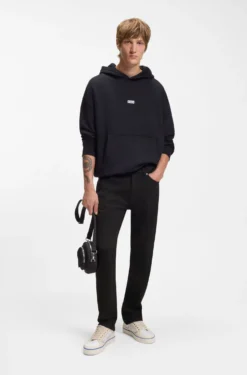 Slim-fit jeans in black stretch denim