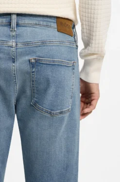 Slim-fit jeans in blue performance-stretch denim