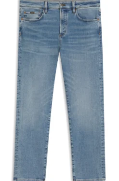 Slim-fit jeans in blue performance-stretch denim