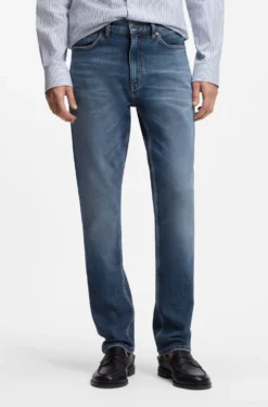 Slim-fit jeans in blue stretch denim