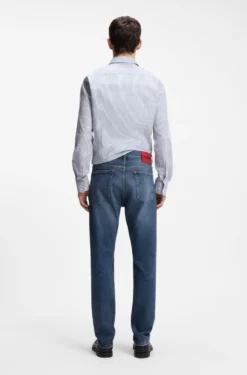 Slim-fit jeans in blue stretch denim