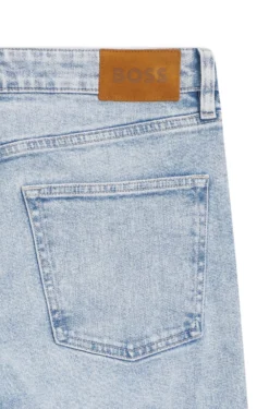 Slim-fit jeans in silk-blend denim