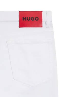 Slim-fit jeans in white stretch denim