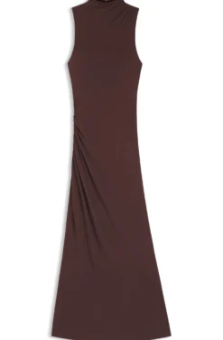 Slim-fit jersey dress with gathered details