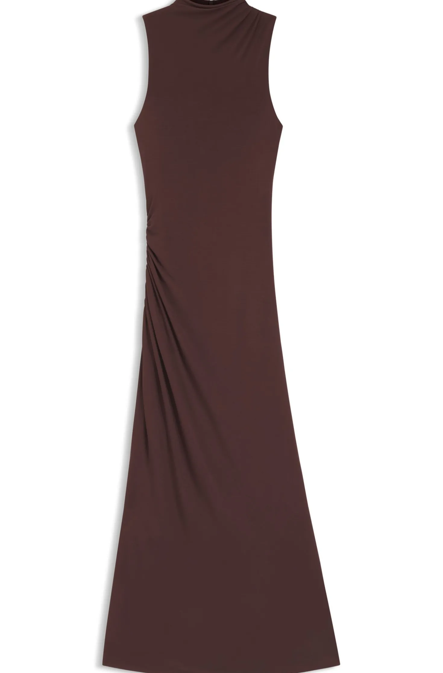 Slim-fit jersey dress with gathered details