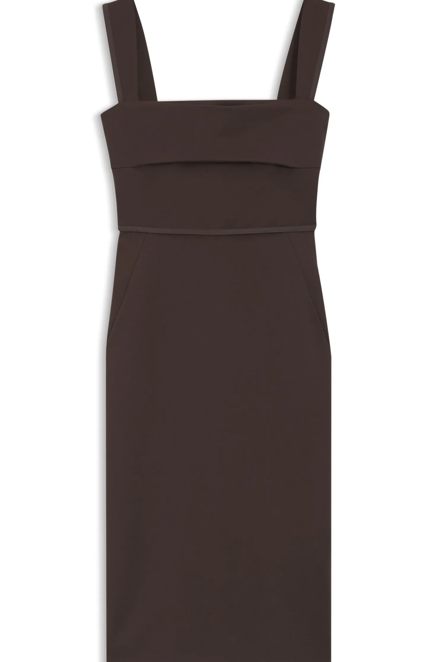 Slim-fit jersey dress with layered detail