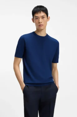 Slim-fit knit T-shirt