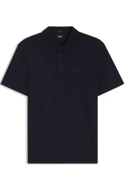 Slim-fit polo shirt in interlock cotton