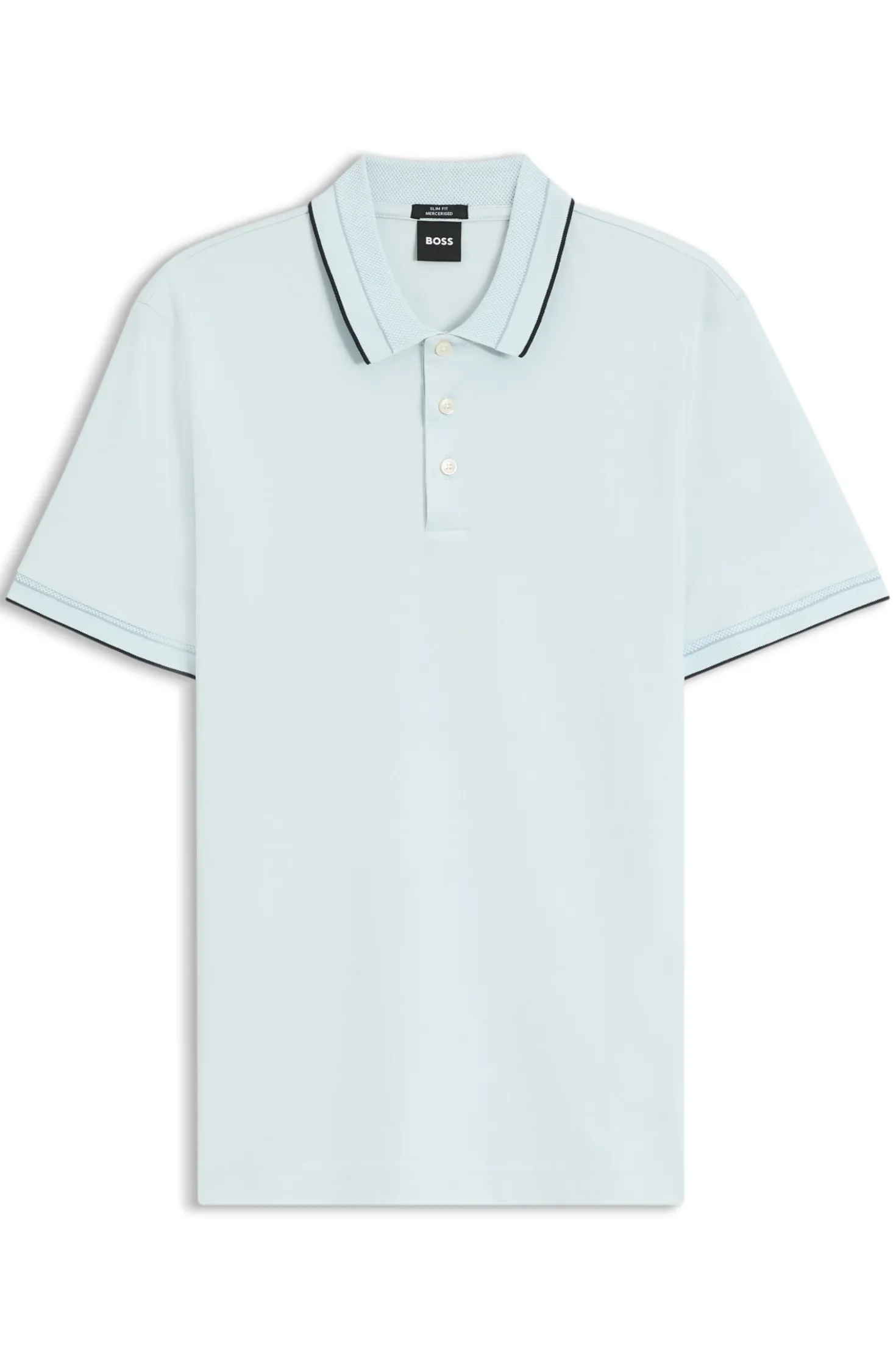 Slim-fit polo shirt in mercerised cotton