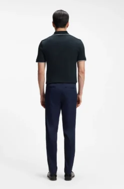 Slim-fit polo shirt in mercerised cotton