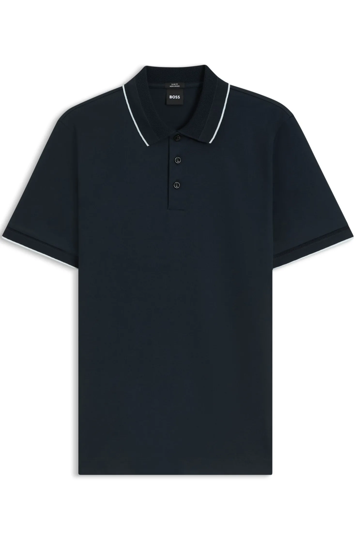 Slim-fit polo shirt in mercerised cotton