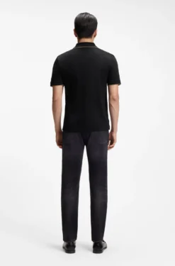 Slim-fit polo shirt in mercerised cotton