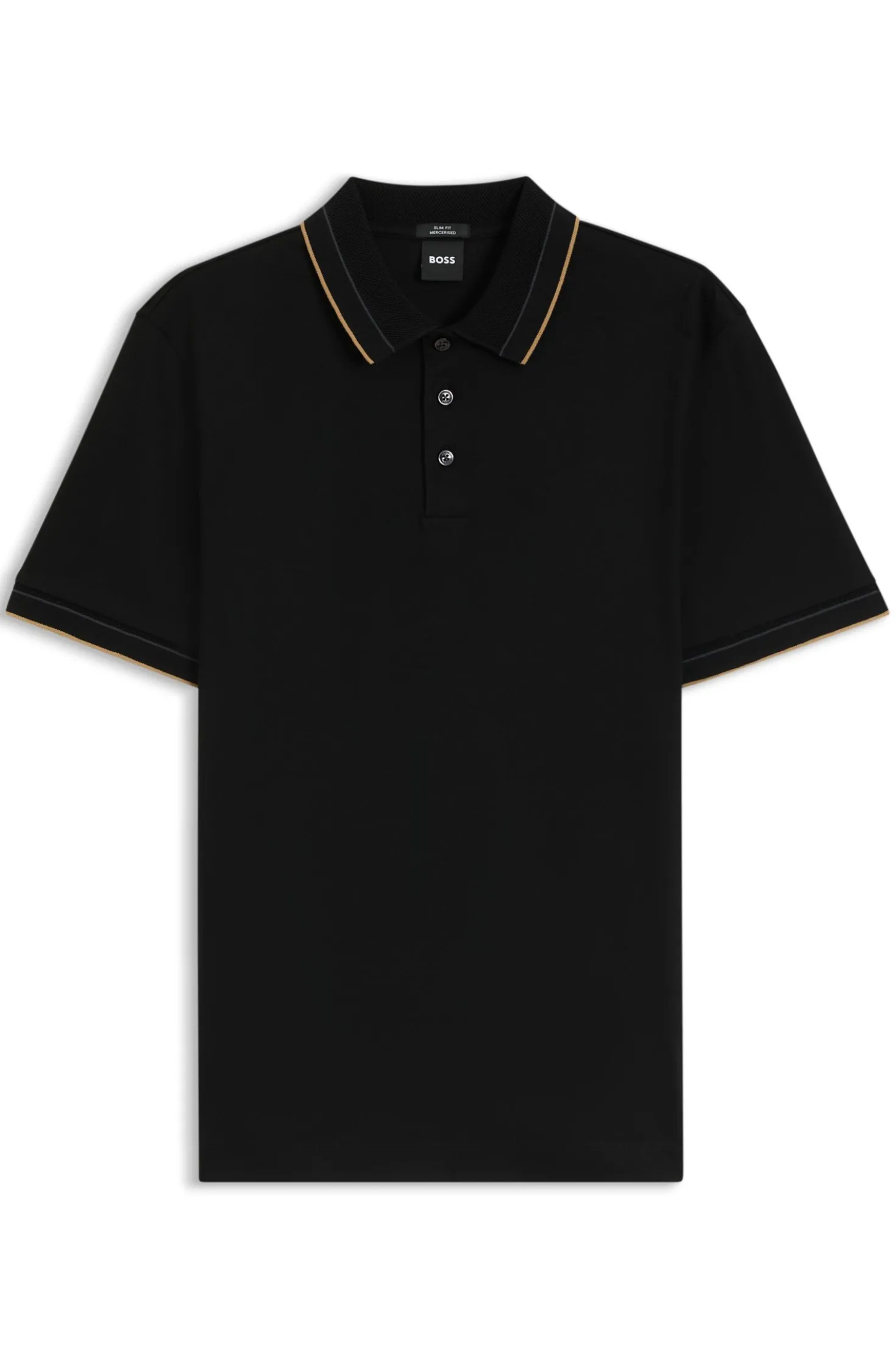 Slim-fit polo shirt in mercerised cotton