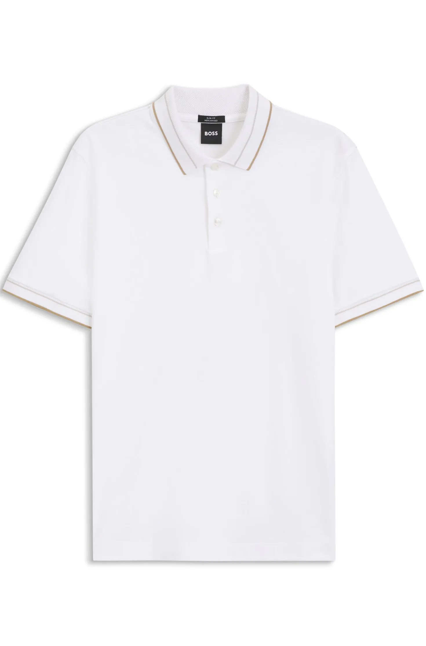 Slim-fit polo shirt in mercerised cotton