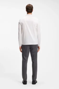 Slim-fit polo shirt in mercerised cotton