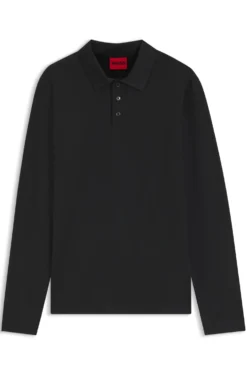 Slim-fit polo shirt in mercerised cotton