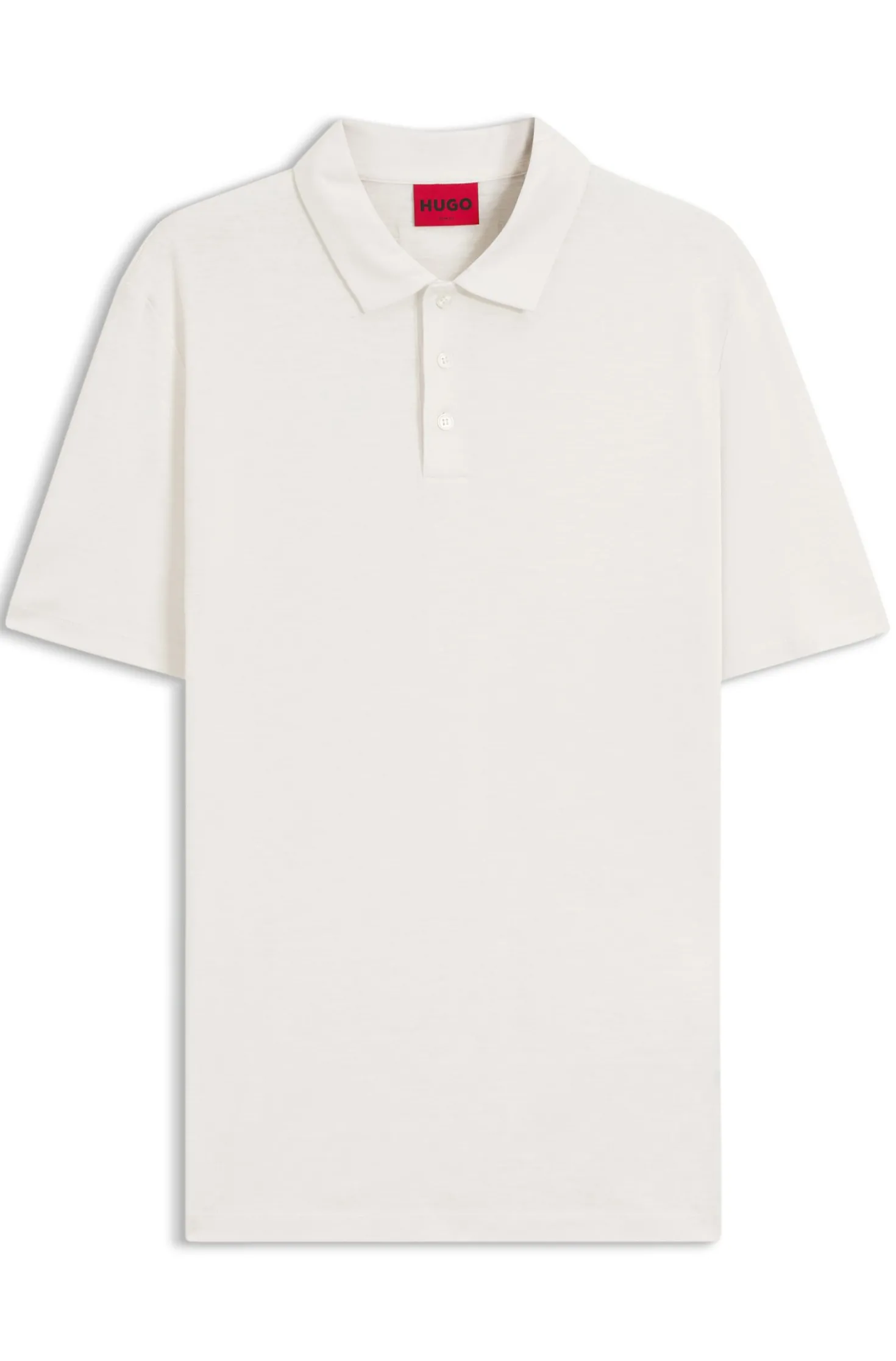 Slim-fit polo shirt in slub interlock