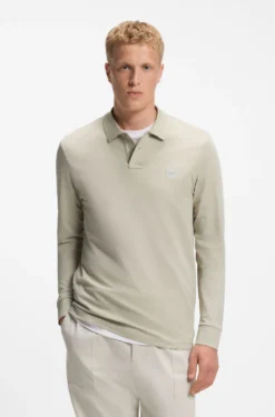 Slim-fit polo shirt in stretch-cotton piqué