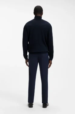 Slim-fit rollneck sweater in extra-fine merino wool