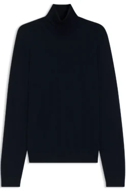Slim-fit rollneck sweater in extra-fine merino wool