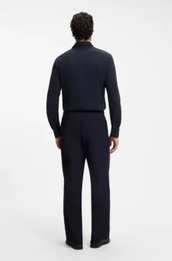 Slim-fit shirt in a performance-stretch cotton blend