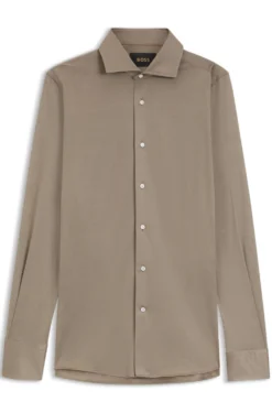 Slim-fit shirt in cotton jersey