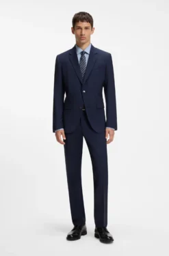 Slim-fit shirt in easy-iron cotton poplin