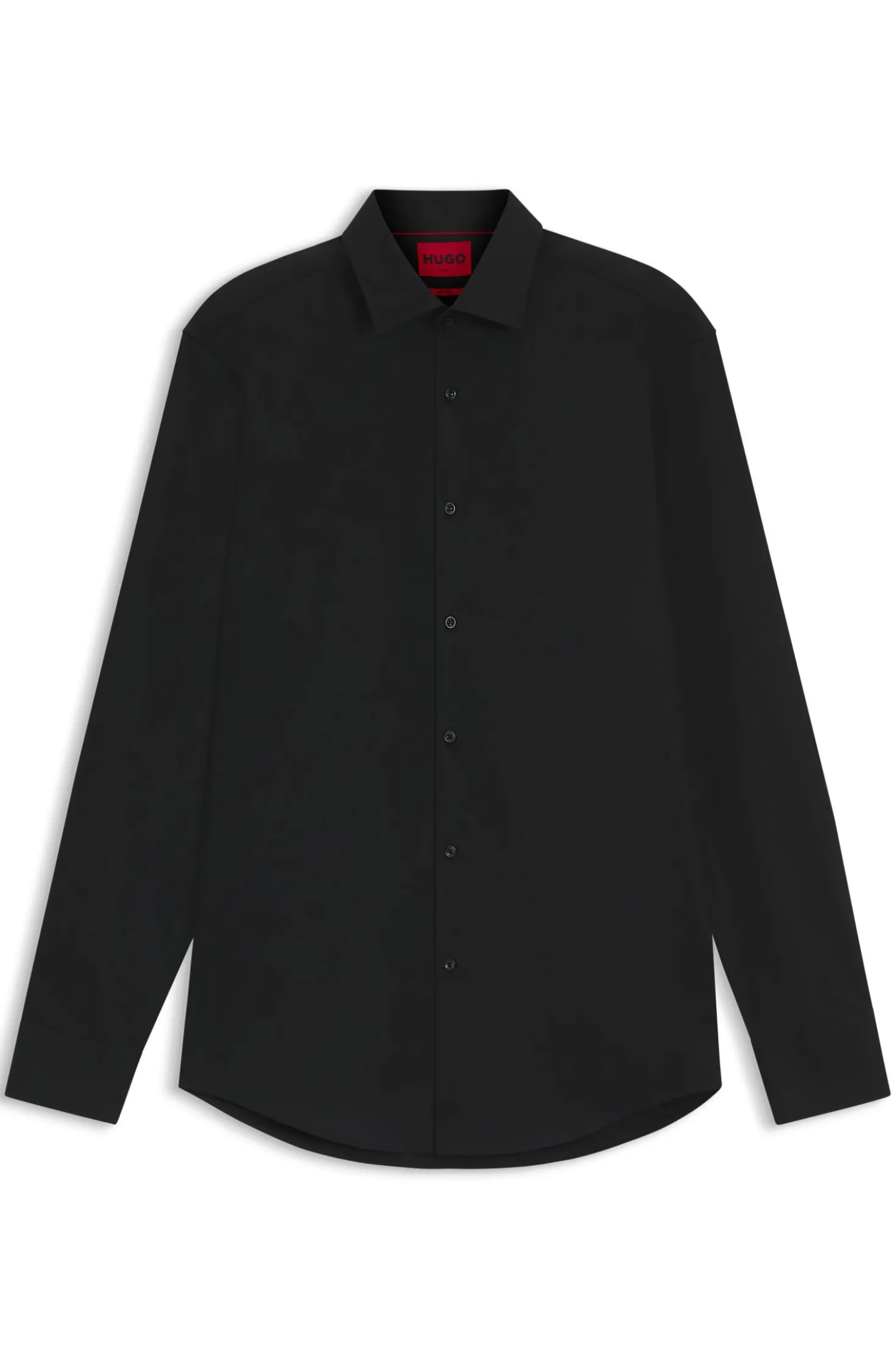 Slim-fit shirt in easy-iron cotton poplin