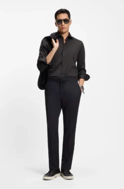 Slim-fit shirt in Italian-made cotton