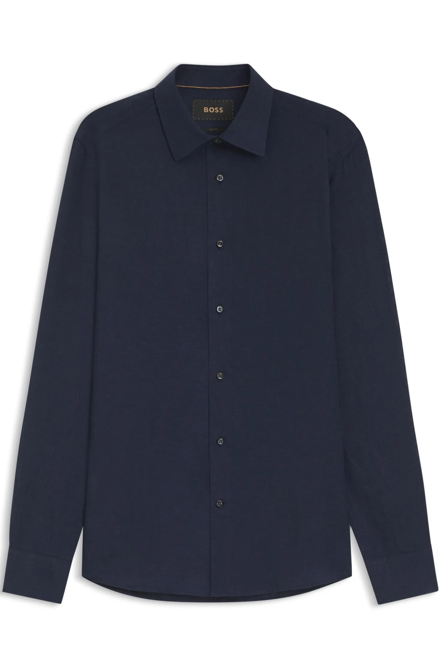 Slim-fit shirt in Italian-made linen