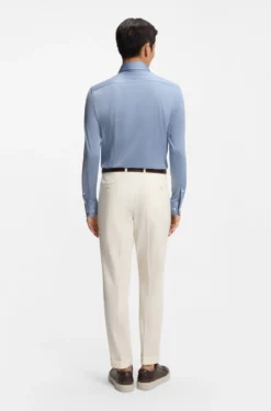 Slim-fit shirt in Italian-made cotton