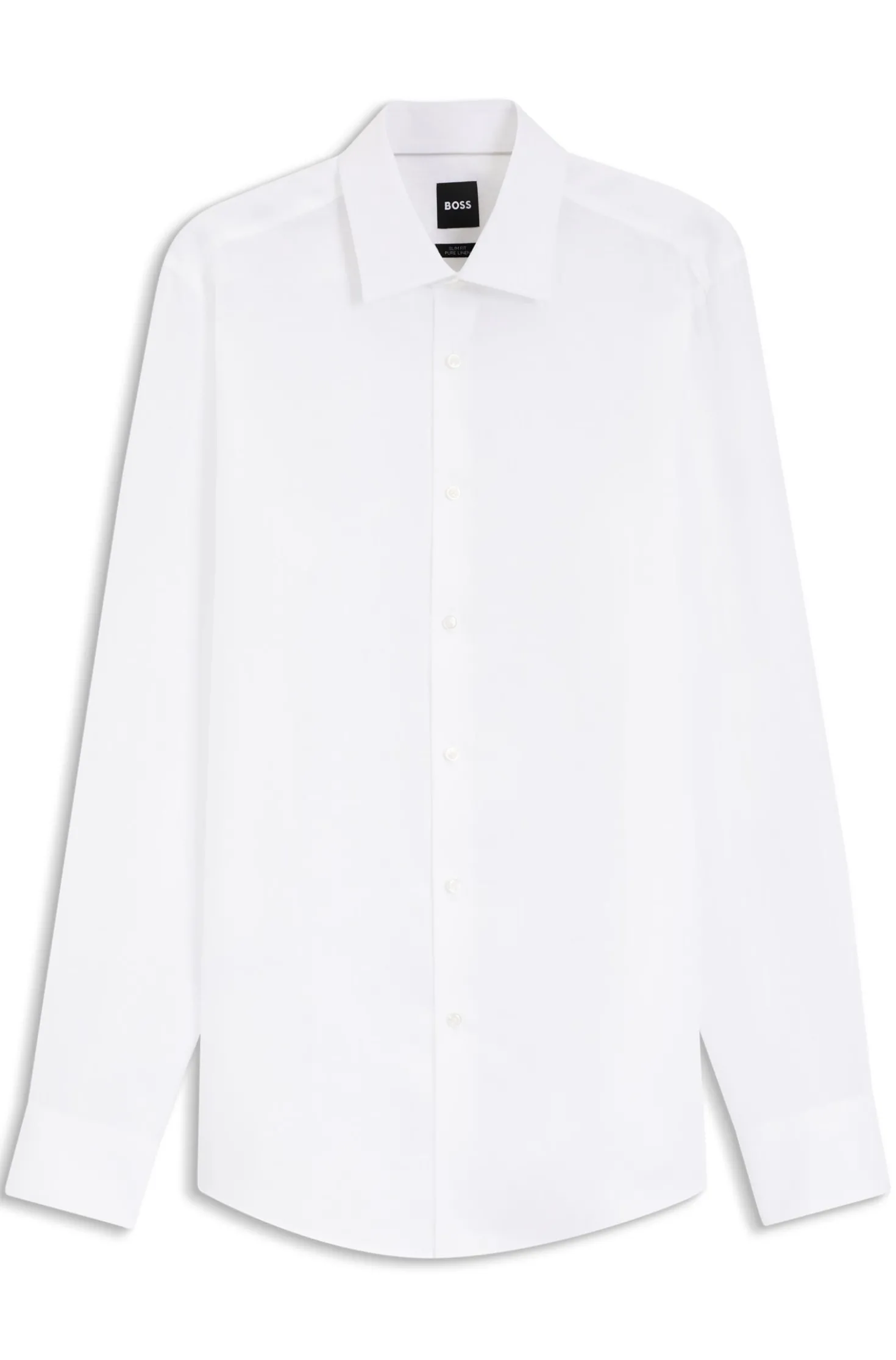 Slim-fit shirt in Italian-made linen