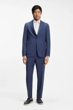 Slim-fit shirt in linen-blend twill