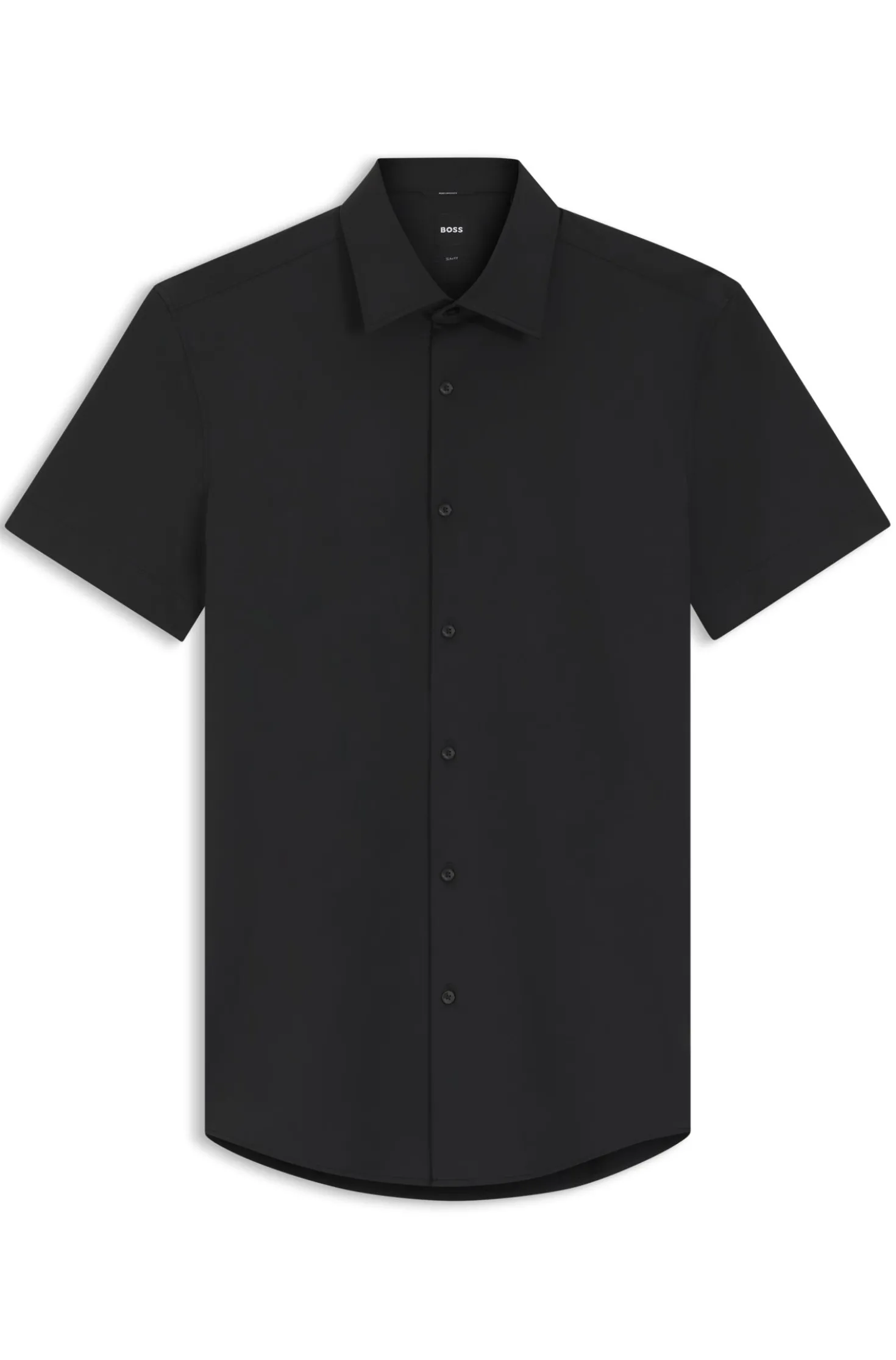 Slim-fit shirt in performance-stretch jersey