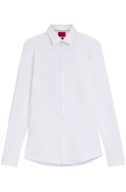 Slim-fit shirt in performance-stretch jersey