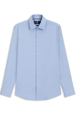 Slim-fit shirt in performance-stretch twill