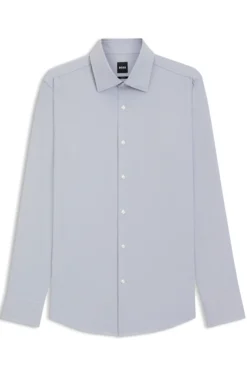 Slim-fit shirt in performance-stretch twill