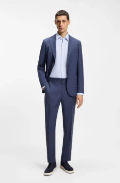 Slim-fit shirt in printed performance-stretch jersey