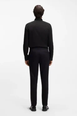 Slim-fit shirt in stretch-cotton canvas