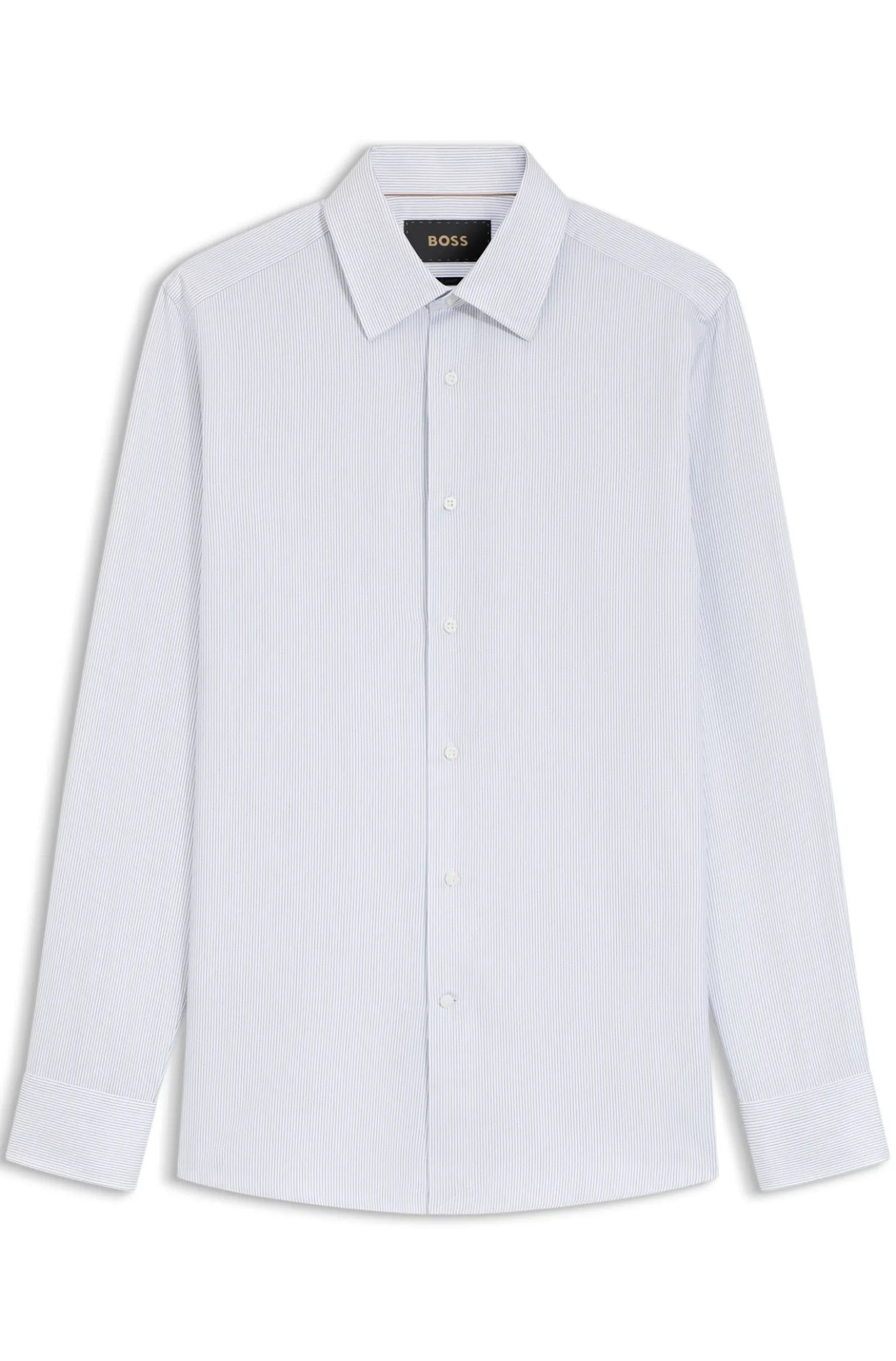 Slim-fit shirt in striped Italian-made cotton
