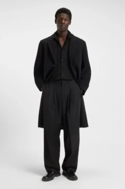 Slim-fit shirt with jacquard pattern