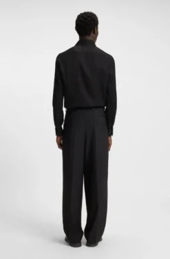 Slim-fit shirt with jacquard pattern