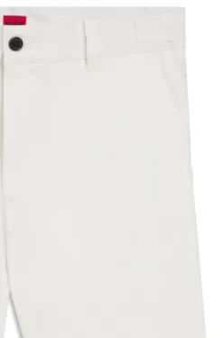 Slim-fit shorts in mercerised stretch cotton