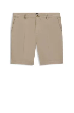 Slim-fit shorts in stretch-cotton gabardine