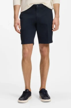 Slim-fit shorts in stretch-cotton gabardine