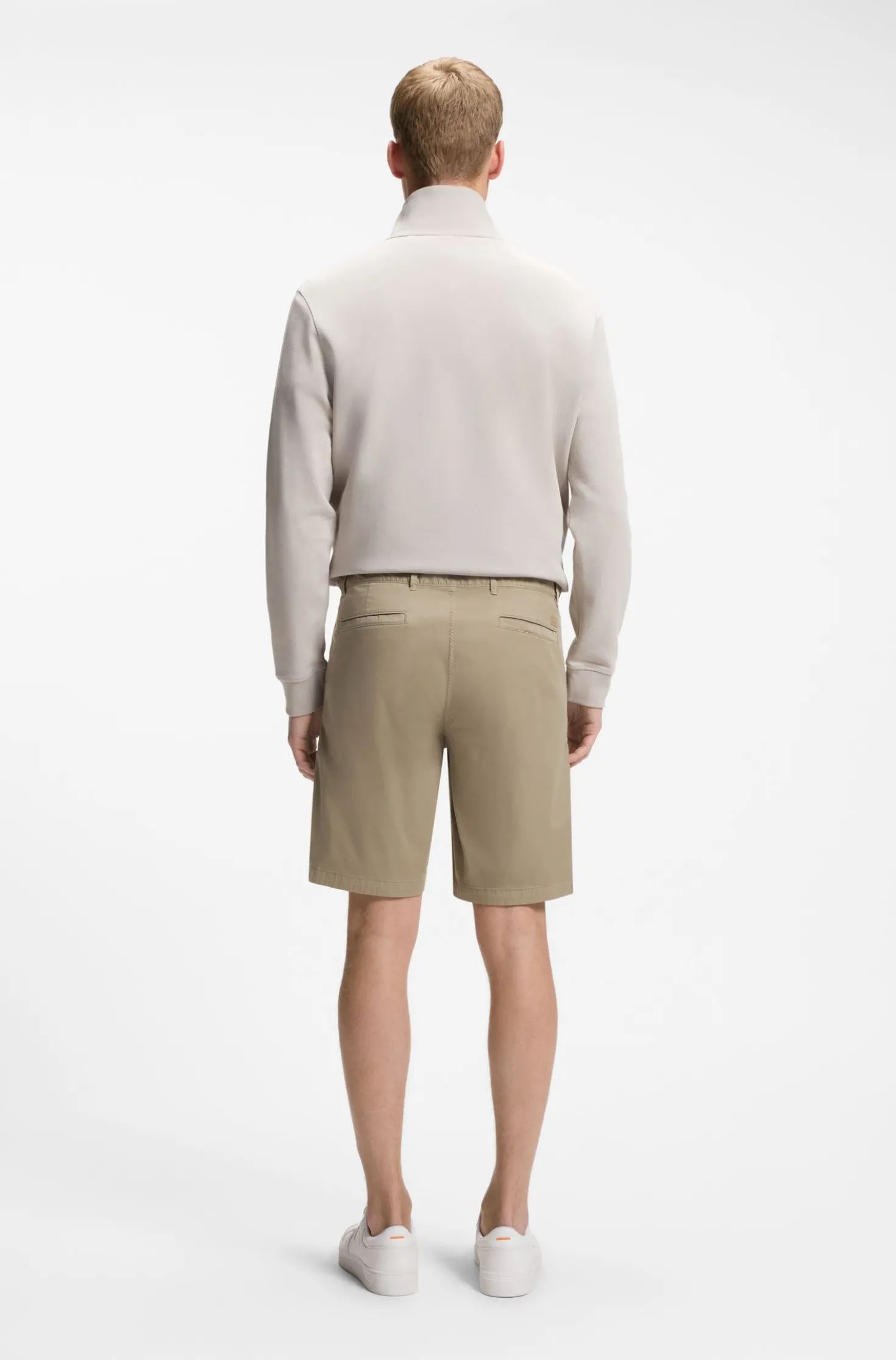Slim-fit shorts in stretch-cotton twill